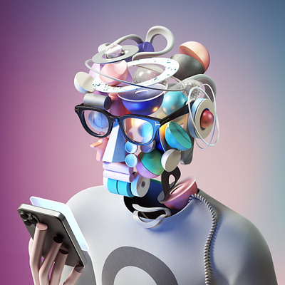 Self-Portraits 2050 3d abstract adobe cinema4d design graphic design illustration inspiration modern octane