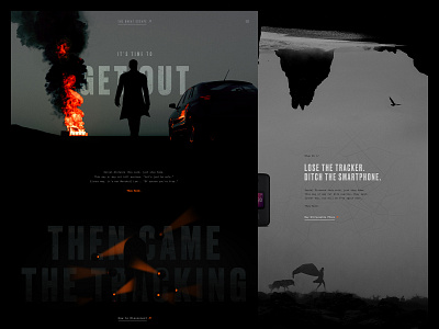 Off the Grid cinematic concept covid 19 design quarantine typography ui web design