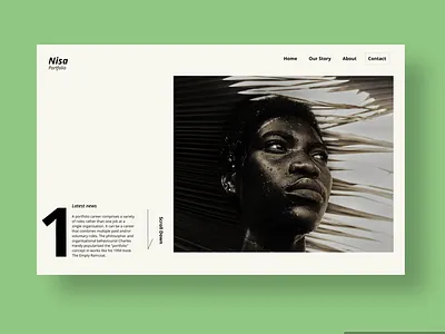 Nisa's Portfolio design hero section minimalism minimalist minimalistic photography portfolio portfolio page simple clean interface simple design typography ui uiux uiuxdesign ux ux design web design webdesign