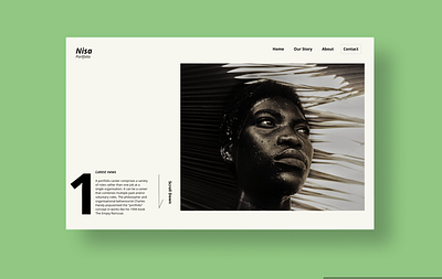 Nisa's Portfolio design hero section minimalism minimalist minimalistic photography portfolio portfolio page simple clean interface simple design typography ui uiux uiuxdesign ux ux design web design webdesign
