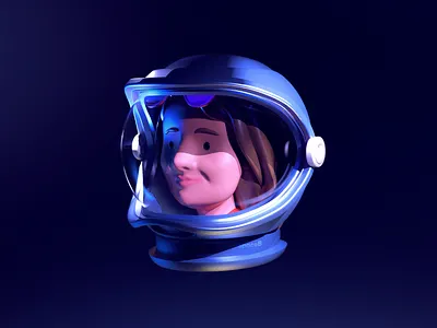 Lost in space 3d astronaut cgi character design dribbble space