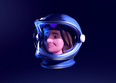 Lost in space 3d astronaut cgi character design dribbble space