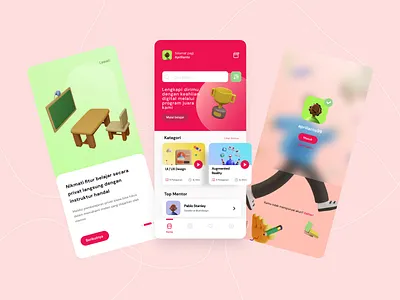 Asah Skills - Learning Skills Mobile App 2021 trend 3d 3d ui app clean design dribbble figma illustration ios learn learning learning app learning platform mobile app skills skills app ui uidesign ux