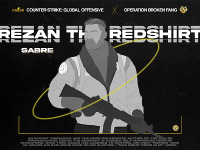 Rezan the Redshirt agent artwork csgo fps game graphic illustration modern design modern poster rezan shooter terrorist