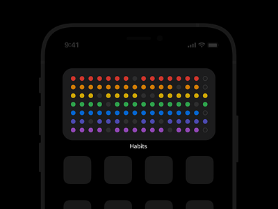 habit streak tracker colors dots habits ios ios app rainbow streaks widget