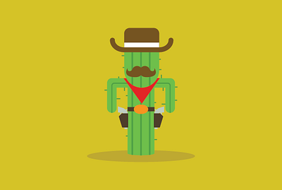 gigmascot 01 art cactus character design desert design flat illustration illustrator minimal vector wild west