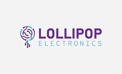 Lollipop Electronics company computer digital electric electronics logo lollipop tech tech logo technology