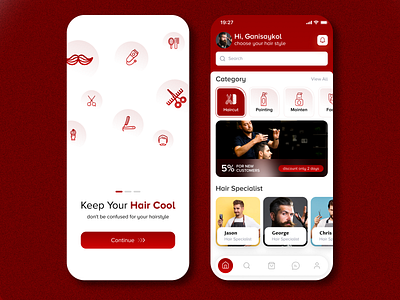 Salon App barber app beauty beautyservice booking design hair stylist lifestyle marketplace massage mobile reviews salon salon app service details spa startup stylist ui ux wellness