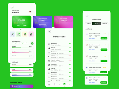 Savings and investment app activity branding design illustration investment landingpage savings typography uidesign uiux vector webdesign