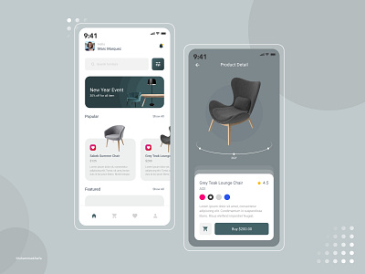 Furniture Store App furniture store mobile app uiux