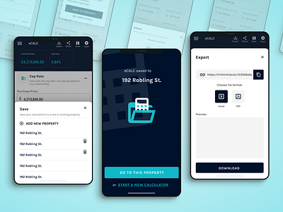 Calculator Sharing and Saving calculator real estate ui ux