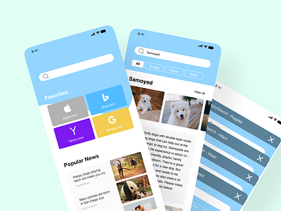 Search Engine adobexd browser design mobile mobiledesign search engine ui ux uxui xddailychallenge