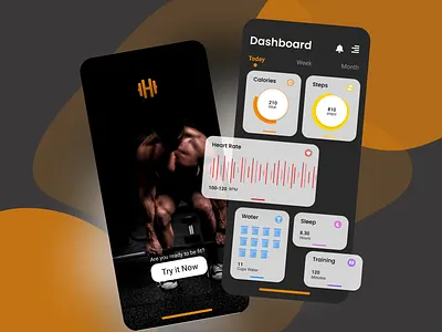 Fitness Apps app excercise fit fitness fitness app gym health health app mobile app ui ux ui design