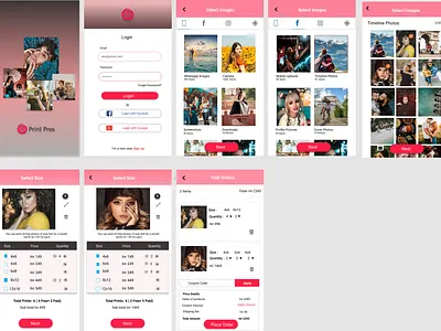 Photo printing app beautiful photos high fidelity illustration photo printing print pross print pross printing ui design ux design