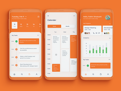 Task Management App analytics app application calender clean design minimal mobile scheduling task management task management app task manager typography ui ux