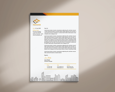 Letterhead - Trust Estate adobe illustrator adobe photoshop branding business corporate cover letter creative design graphic illustraion layout letterhead minimalist modern print professional simple stationery template vector