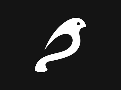 Monochrome Bird! bird brand brand identity branding branding design dove icon illustration logo logo design logodesign mark minimal monochrome negative space nest pigeon symbol visual identity wings