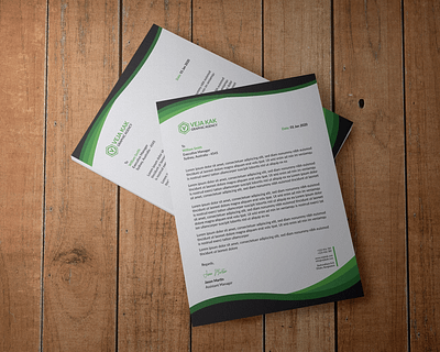 Letterhead - Veja Kak adobe illustrator adobe photoshop branding business clean company corporate cover letter creative design graphic layout letterhead letterhead template modern print professional simple stationery template