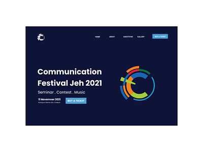 Landing page Comfest Jeh Music Festival landingpage page layout pages ui design ui designs