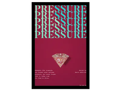 Pressure Poster Design 3d mentalhealth plakat poster posterdesign visualarts