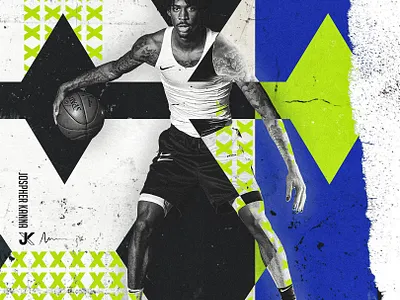 JA Morant. Basketball design illustration typography