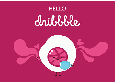 Hello Dribbble! design firstshot hello dribble hello world illustration minimal vector