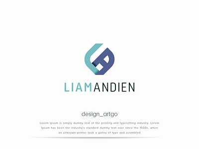 LA Logo branding design flat illustration logo logos minimal simple typography ui vector