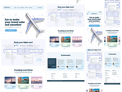 Go Travel, A Concept travel website best 2022 clean landing light ui mobile app design modern product design re design responsive design travel ui uiux user experience user interaction user interface ux web design website design