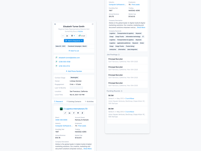 Contact Details - Sidebar add to sequence company information contact contact details contact information details funding rounds information job postings keywords research sequence side menu sidebar sidebar design sidebar menu sidebar navigation workplace