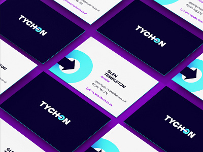 Tychon Brand brand identity branding brochure business cards ooh