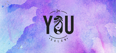 YOU Salon Logo branding hair logo design salon