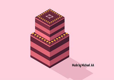 An Isometric Cake design flat illustration illustrator isometric art isometric design isometric illustration logo minimal vector