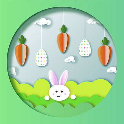 Easter bunny green