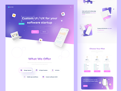 Enver UIUX Service Website ❄ agency website clean colorful creative creative agency creative design digital agency gradient landing page mockup service design studio typography ui uiux ux web design webdesign website