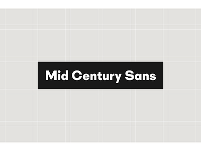 Mid Century Sans font font design type type design typeface