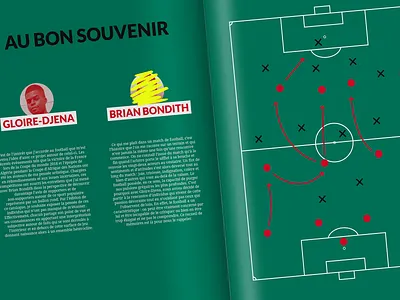Magazine Mémoires autour du ballon rond (10) art direction football graphic design illustration magazine memory mémoires autour du ballon rond remembrance visual design