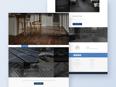 Industrial Flooring Website Concept banner c2a case studies concept decking design flooring footer gallery industrial interior kitchen manufacturer menu nav renovation web design webdesign website wood