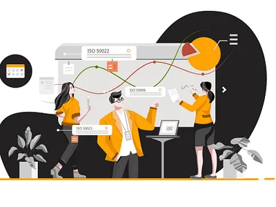 Illustration of Management system branding creative design homepage illustration infographic system ui vector visual