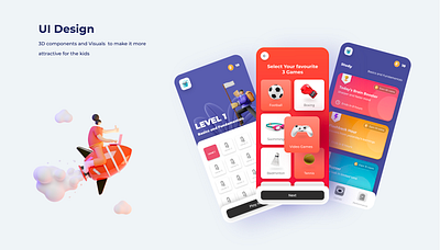 E Learning App for Kids app app design elearning problem solving ui ux