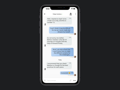 12 Messaging chat daily ui dailyui dailyuichallenge message message app messages messaging messaging app