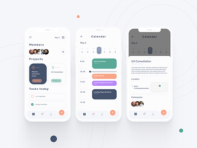 Task Manager App UI app calendar calendar ui clean clean ui concept design light minimalist mobile task list task manager ui ux uxui