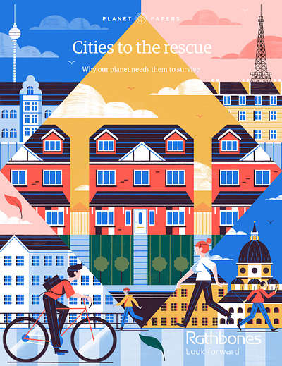 Cities to the Rescue - Rathbones Planet Papers Magazine colour design editoral editorial illustration illustration print