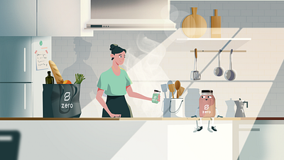 Zerogrocery 2d art brand identity branding cartoon character design ecofriendly ecology explainer flat flat illustration illustration vector zerowaste