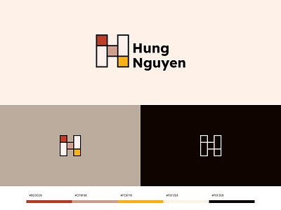 Personal Logo brand branding h h logo hung nguyen identity logo personal logo