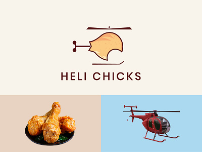 helichicks logodesign, chicken logo branding chicken leg chicken logo creative design custom logo design food logo helicapterchicken logo helicopter helicopter logo illustration logo icon logo ideas logo mark logos modern logo restaurant logo