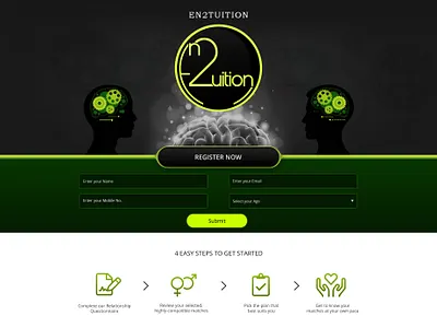 Connect with Entuition brains graphics green illustration website