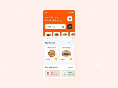 Food Delivery service - Mobile App animation design food and drink food app food delivery food design food logo foodie illustration madbrains mobile ui typography ui vector website