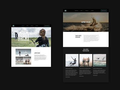 GSPOT KITEBOARDING WEB PAGE aesthetics camp clean clear inspiring kiteboarding kitesurf minimal school sports surf ui ui design uiux ux ux design web web design webdesign