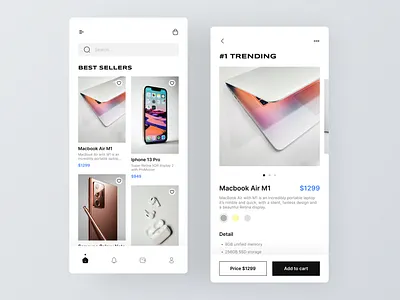 E-commerce app - Mobile app app branding clean e commerce ecommerce marketplace ui ui design ui treand ux ux design