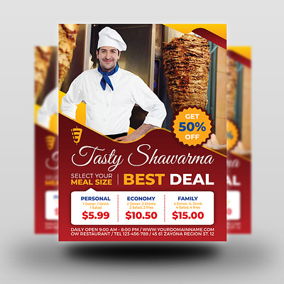 Shawarma Restaurant Flyer Template kabob kebab kebab flyer kebap meal menu poster restaurant restoran salad sandwich shawarma snack takeaway tasty turk turkey turkish turkiye